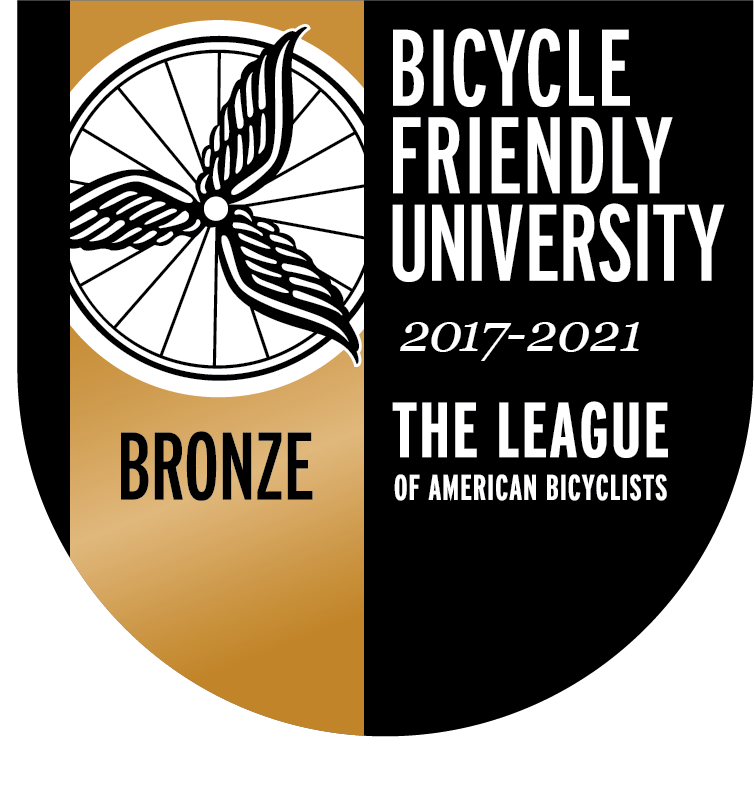 Bronze: Bicycle Friendly University 2017-2021. The League of American Bicyclists